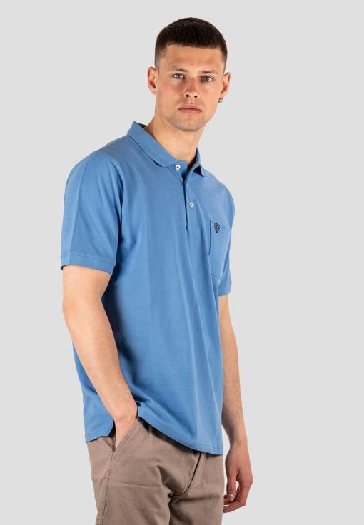 Μπλούζα Polo με τσέπη Pre End Γαλάζιο