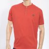 Μπλούζα T-shirt με κουμπί Visconti Πορτοκαλί