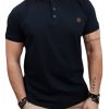 Μπλούζα T-shirt με κουμπί Visconti Navy